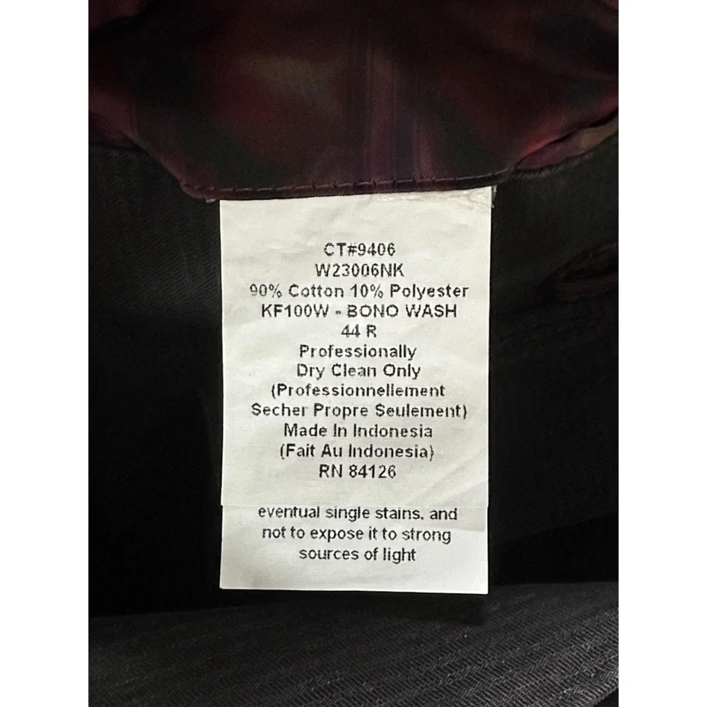 Kroon Blazer Men 44R Gray Bono Wash Jacket Sport Coat Cotton Smart Casual Office